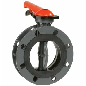 Затвор дисковый ПВХ Butterfly Valve Ду200 Ру10 межфланцевый в Москве